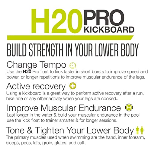 Black Professional Swim Float for Adults - Kickboard Swimming