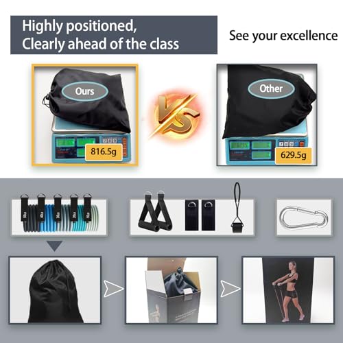 150lbs Resistance Bands Set for Full Body Workout