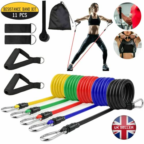 Resistance Bands Set with 5 Tubes for Home Workouts