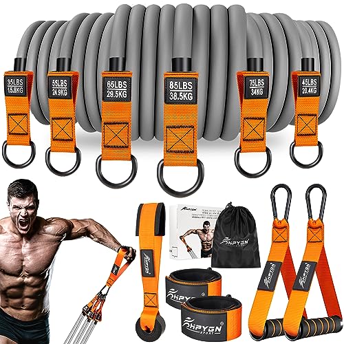 300lbs Heavy Resistance Bands with Handles and Door Anchor