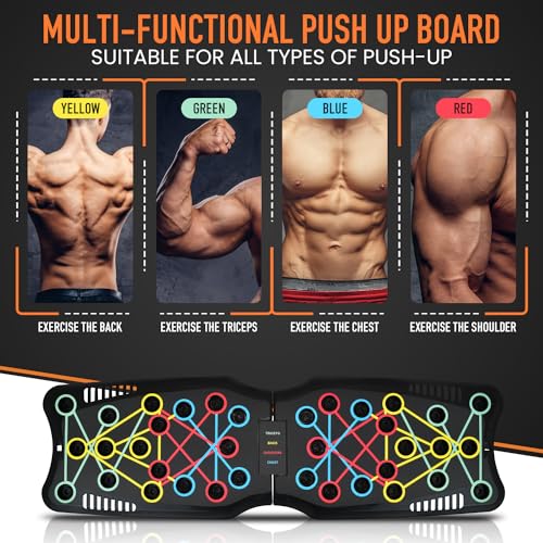 Multi-Function Foldable Push Up Board, Muscle Max Handles