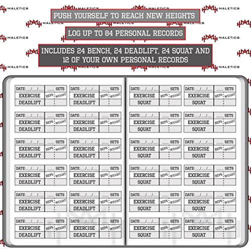 MaLetics A5 Fitness Journal Planner - Track Workouts, Goals