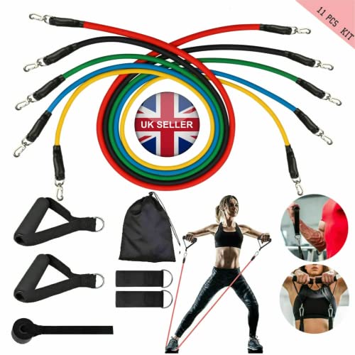 Resistance Bands Set with 5 Tubes for Home Workouts