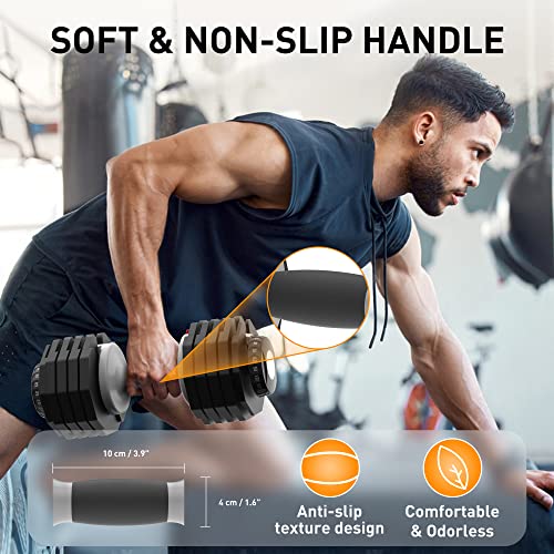 ATIVAFIT Adjustable Dumbbells Set 2-25kg Home Gym Workout