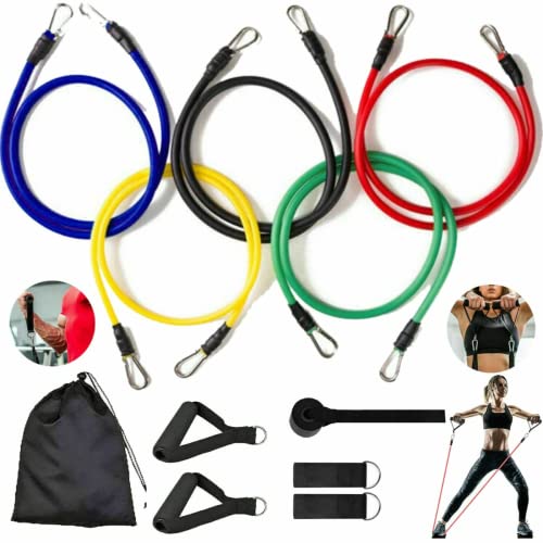 Resistance Bands Set with 5 Tubes for Home Workouts