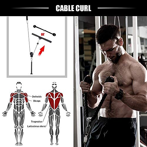 Pulley Cable Machine Attachment System with Accessories