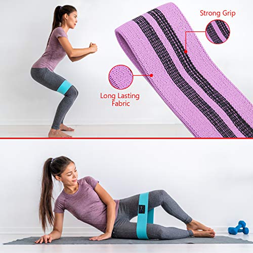 Ladies Set of 3 Non-Slip Resistance Bands for Home Gym