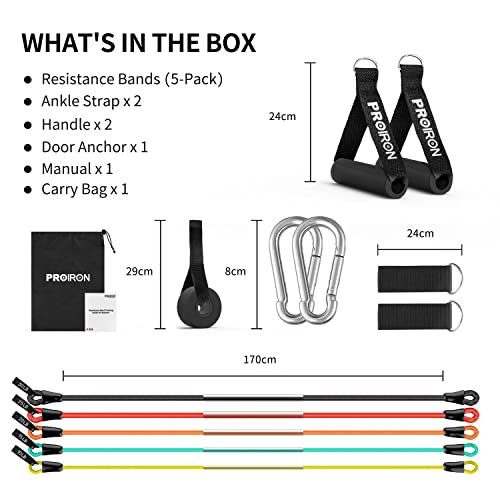 PROIRON Resistance Band Set: Burn Fat, Build Muscle