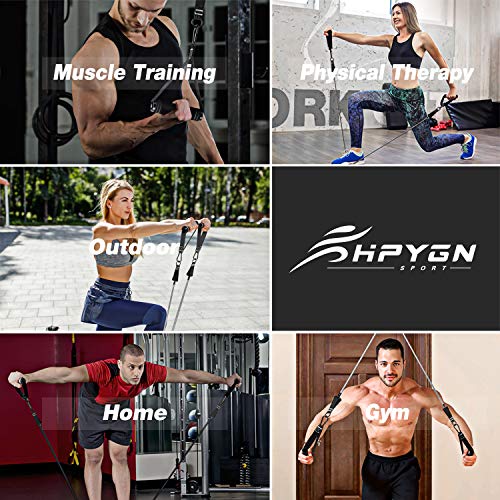 HPYGN 150lb Resistance Bands Set for Full Body Workout