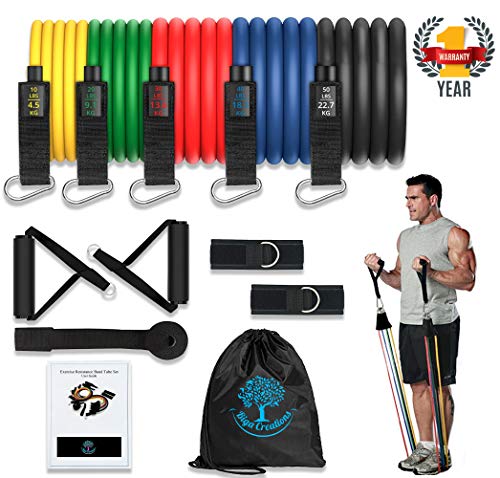Resistance Band Set for Home Gym Workouts - 150lbs