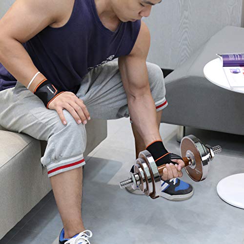 20kg Adjustable Dumbbell Set - Steel with Walnut Handle