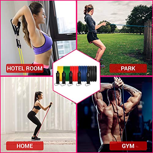 Resistance Band Set for Home Gym Workouts - 150lbs