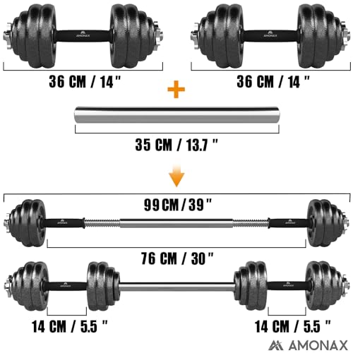 30kg Adjustable Dumbbell Set for Home Gym Fitness