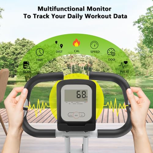 Wenoker Foldable Magnetic Exercise Bike with LCD Display