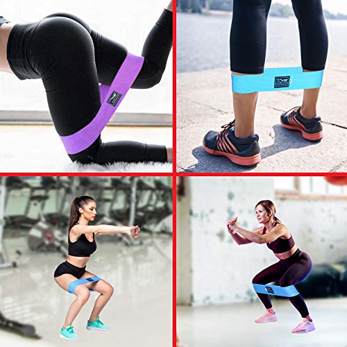 Ladies Set of 3 Non-Slip Resistance Bands for Home Gym