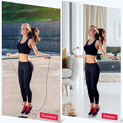 Te-Rich Digital Jump Rope for Home Fitness Training