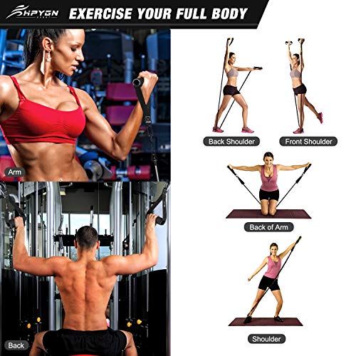 HPYGN 150lb Resistance Bands Set for Full Body Workout