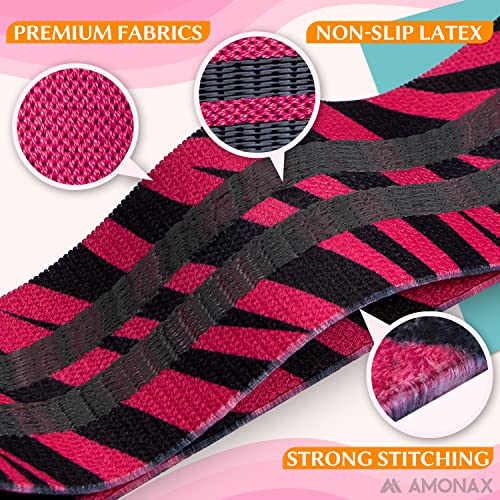 Amonax Fabric Resistance Bands for Women - Pink