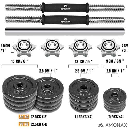 30kg Adjustable Dumbbell Set for Home Gym Fitness