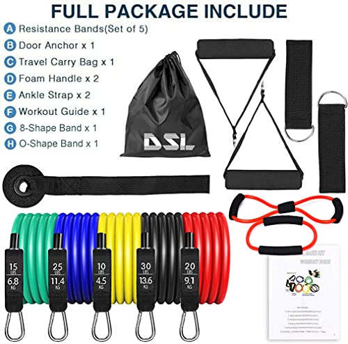 14 Pc Resistance Bands Set for Men and Women