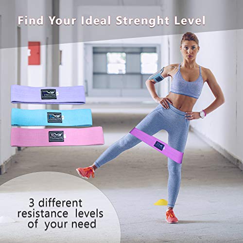 Ladies Set of 3 Non-Slip Resistance Bands for Home Gym