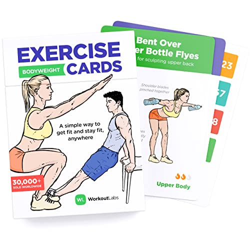 WorkoutLabs Premium Bodyweight Exercise Cards: 60 Exercises, 12 Routines