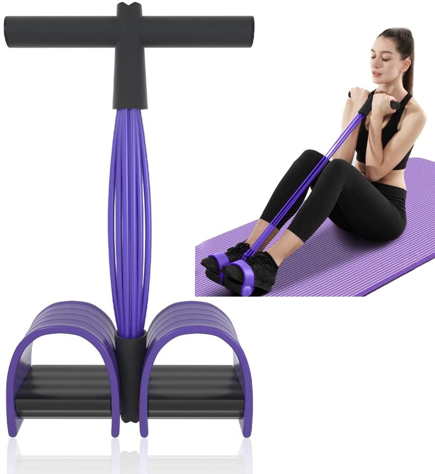 6-Tube Pedal Resistance Band for Full Body Workout