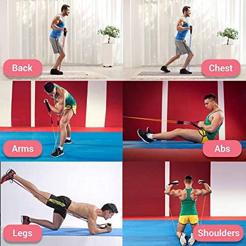 Resistance Band Set for Home Gym Workouts - 150lbs