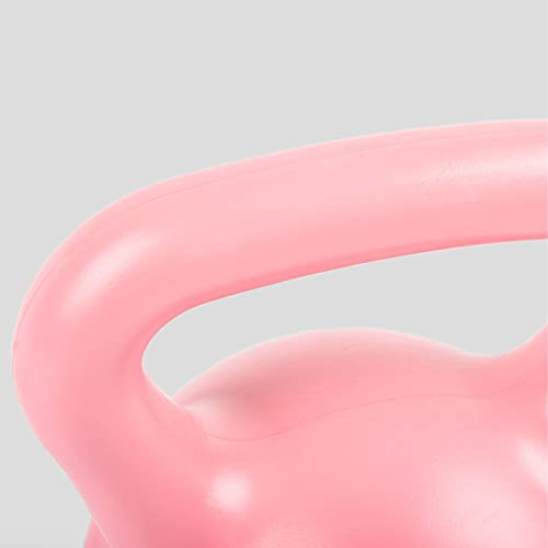 6kg Pink Vinyl Kettlebell for Home Gym Strength Training