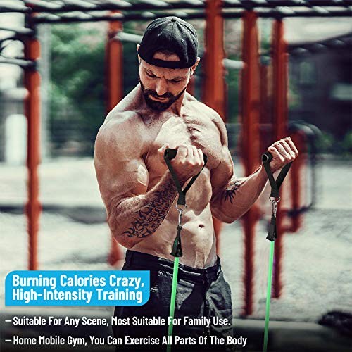 Resistance Bands Set with 5 Fitness Tubes & Accessories