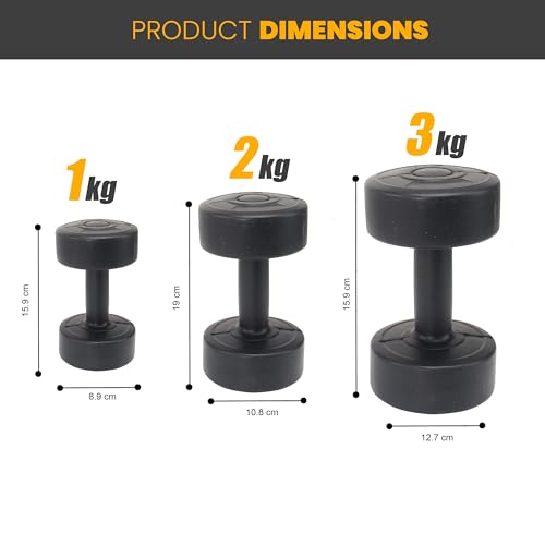 Lightweight Dumbbell Weights Set with Stand Rack - 12kg
