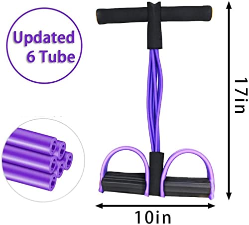 6-Tube Pedal Resistance Band for Full Body Workout