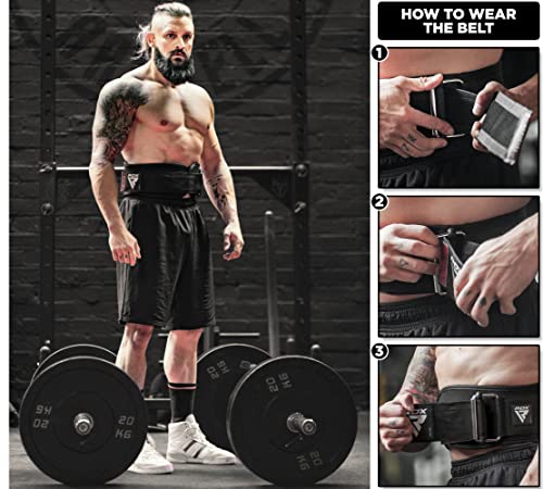 RDX Auto Lock Weight Lifting Belt, Padded Back Support