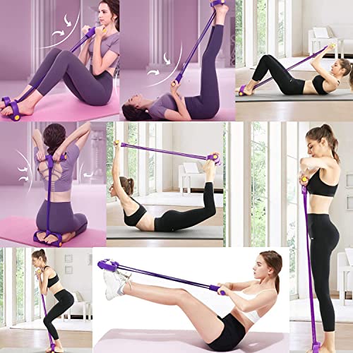 6-Tube Pedal Resistance Band for Full Body Workout