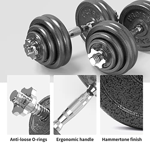 PROIRON 30kg Adjustable Dumbbell Set for Home Fitness