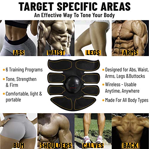 Womens Abs Trainer Gym Muscle Stimulator Stomach Toner