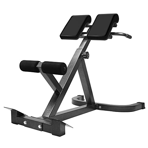 Adjustable Roman Chair for Home Gym - Black