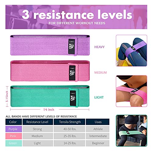 Legs & Butt Resistance Bands Set for Home Workouts