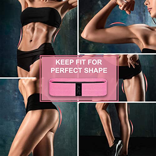 Fabric Resistance Bands for Leg Workout - Anti-Slip Elastic