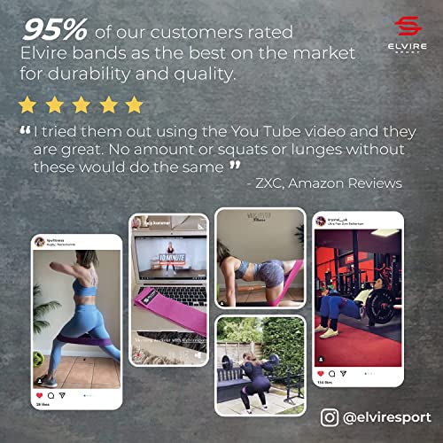 ELVIRE Fabric Resistance Bands Set for Women's Home Workouts