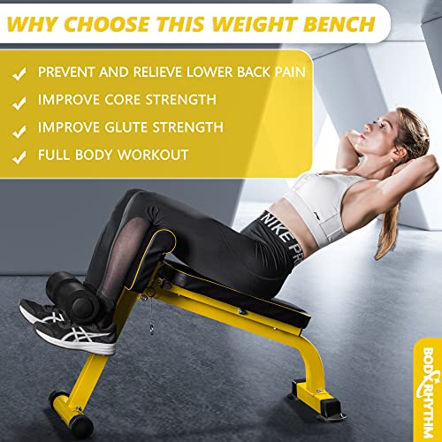 BODYRHYTHM Adjustable Weighted Bench for Full Body Strength