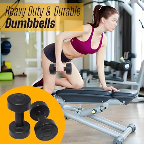 Lightweight Dumbbell Weights Set with Stand Rack - 12kg