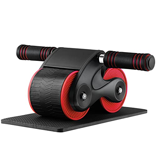 2023 New Automatic Rebound Ab Wheel, Red, Home Gym