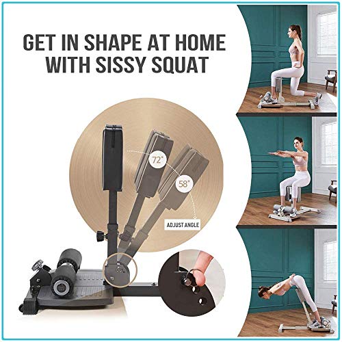 Deluxe Multi-Function Sissy Squat Bench for Home Fitness