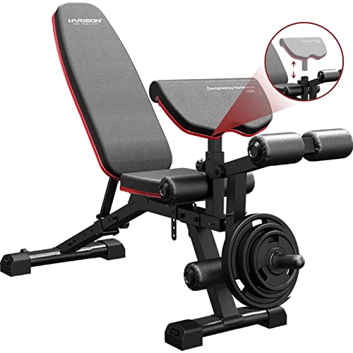 HARISON Adjustable Weight Bench with Leg Extension