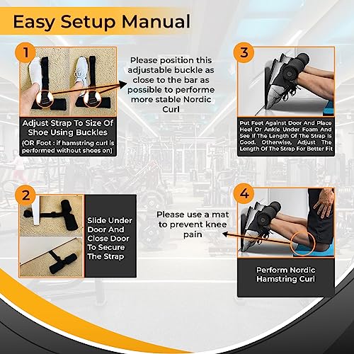 Nordic Curls Strap with Knee Mat & Loop Band