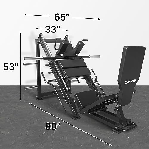 GMWD Leg Press Hack Squat Combo: 2000lb Weight Capacity