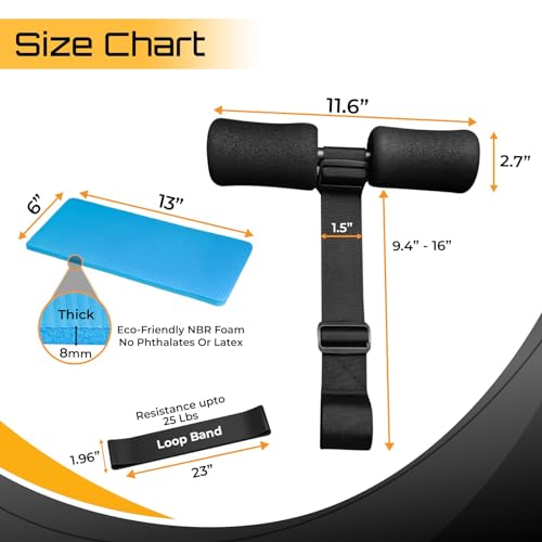 Nordic Curls Strap with Knee Mat & Loop Band