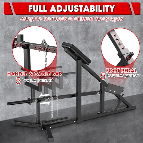 syedee T-Bar Row Machine with Multi Grip Handles