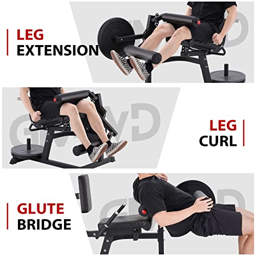 Adjustable Leg Extension & Curl Machine - Home Fitness